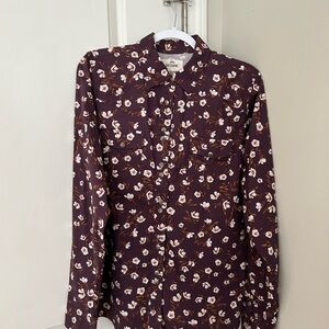 Shyanne Women’s Floral Print Button-Down shirt - Large